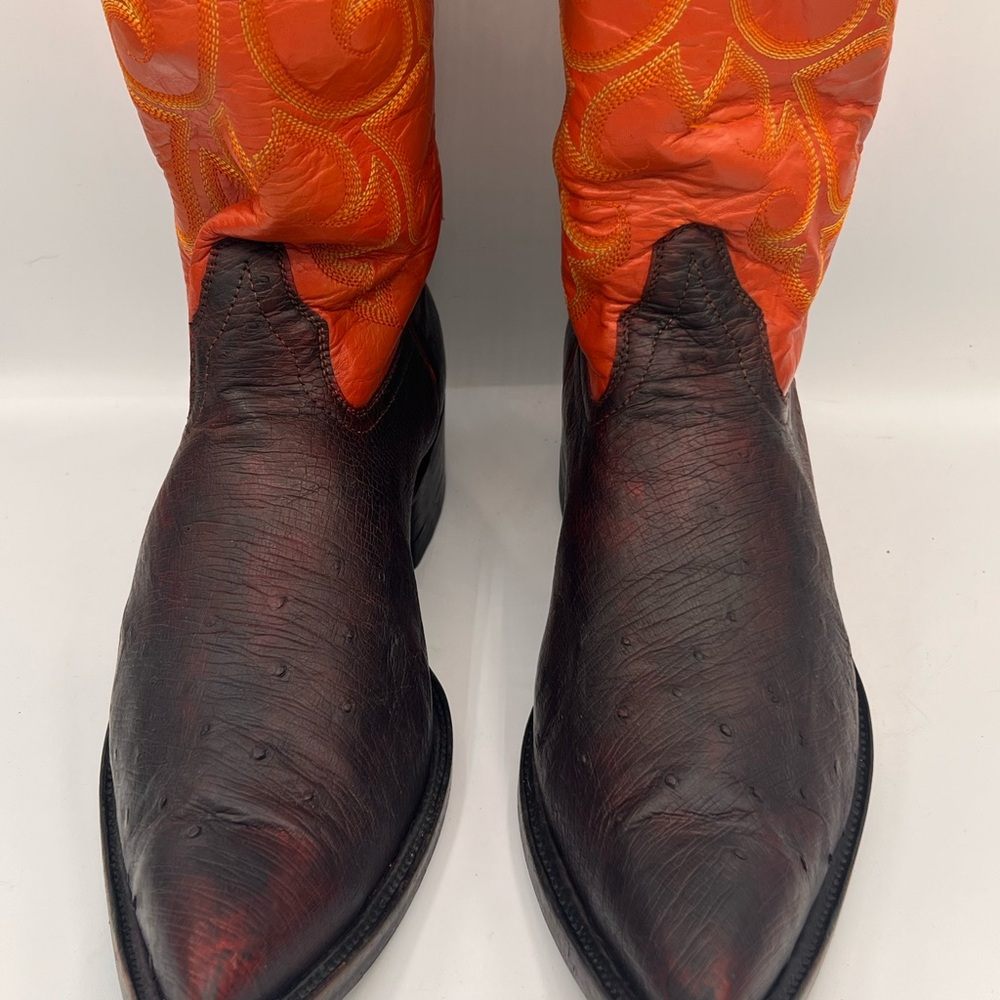 Custom Made Genuine Ostrich Cowboy Boots sz 10D